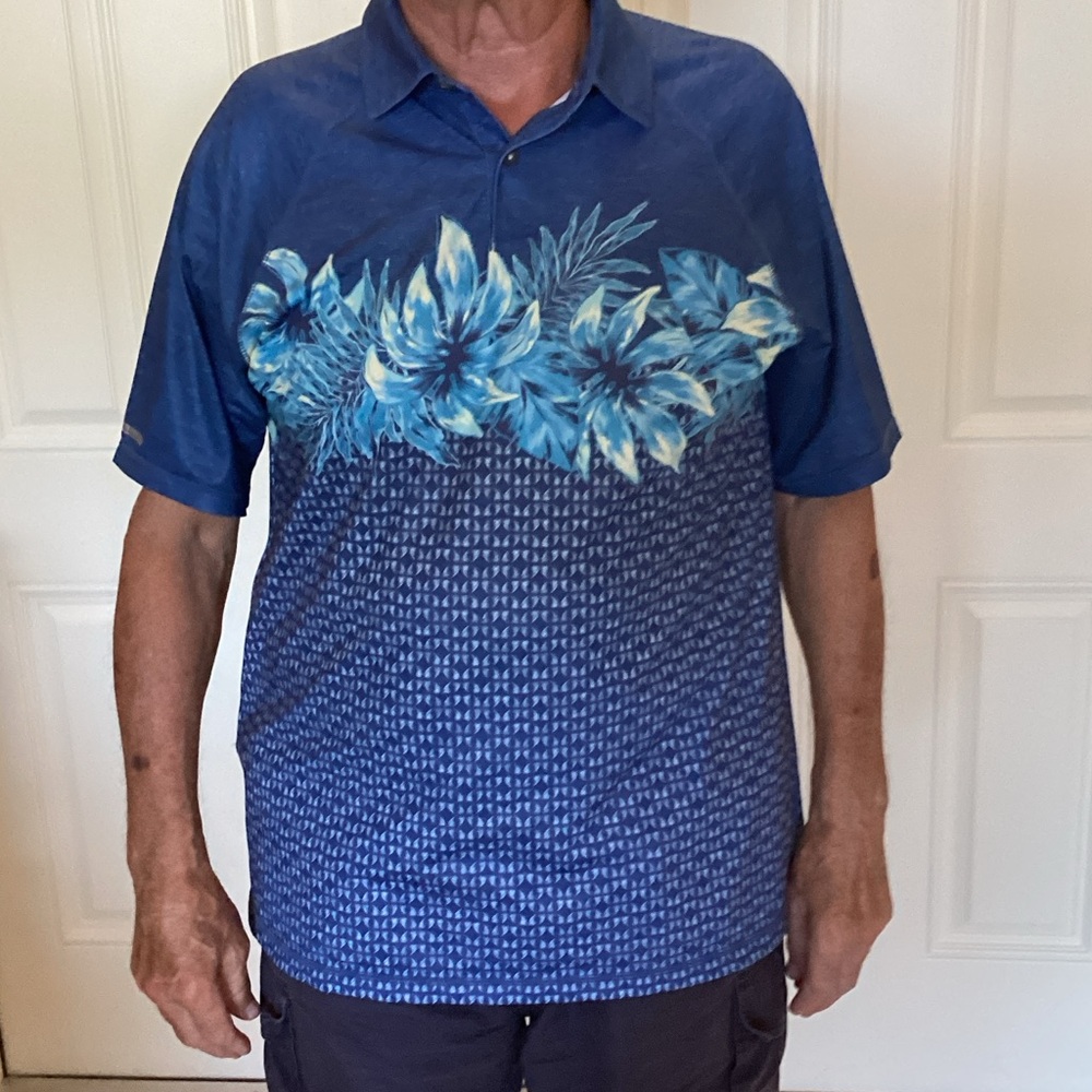 Tommy Bahama Men's Blue Floral Shirt